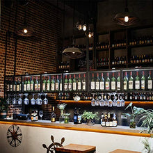 Armadietto del Vino Organizzare Bar da Cucina Portabottiglie Appeso Arte in Ferro Porta calici Capovolto Legno massello Sospeso Decorazione mensola Appassionato di Vino 2 Livelli/Cantine