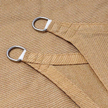 CHENG Tenda a Vela 2.5x2.5m, Metri Protezione Raggi UV, Resistente e Traspirante Protezione Antivento Utilizzabile per Giardino Balcone Terrazza Beige