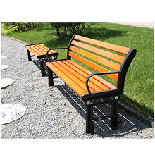 Panca da Giardino In Legno Per Esterno A 3 Posti,Telaio In Ghisa Panche da Patio ,Seduta Per Il Tempo Libero Con Schienale E Braccioli Panchina Del Parco,Sedia da Veranda Resistente Alle Intemperie