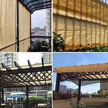 WXQIANG Beige rettangolo Sun vela ombra Tettoia for terrazza di copertura Tenda Finestra, il 90% Crema di protezione solare e resistente ai raggi UV Ombra permeabile panno con occhielli Protezione sol