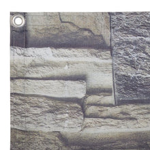 jarolift Copertura per Balcone Idrorepellente, Telo di Rivestimento e Protezione per Balcone 500 x 90 cm - Motivo Pietre