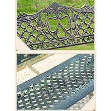 GaoF Panchina da Giardino per Esterni, mobili da Esterno in ghisa, panchina da Veranda, panchina da terrazza per Il Tempo Libero in Ferro antiruggine, Adatta per Ponte/Prato/Strada