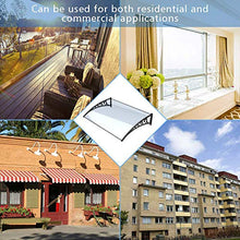 WAKTN-Pensilina Tenda da Sole per tettoia per Veranda, Tenda da Sole, Parasole Esterno Porta per Tetto Trasparente/Bordo di Resistenza Nero (Dimensioni: 60 cm x 100 cm)