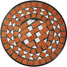 TecTake 800571 - Tavolino da Balcone, Piano del Tavolo in Mosaico di Pietra, Slanciate Gambe arcuate - Disponibile in Diversi Colori (Terra | No. 402768)