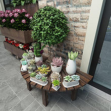 Creative LDF Panca da Giardino in Legno Panchina Ad Albero, Panca da Esterno Semicircolare da 120 Cm Panchine da Giardino in Legno Duro Decorazione di Mobili da Giardino in Legno Anticorrosivo