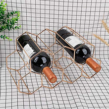 RG-FA - Contenitore per bottiglie di vino a nido d'ape in metallo moderno