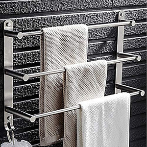 lxc Portasciugamani Moderno Multi-Strato in Acciaio Inox 1 Pezzo - Bagno/Hotel Bagno 3 Appendiabiti da Parete Appendiabiti