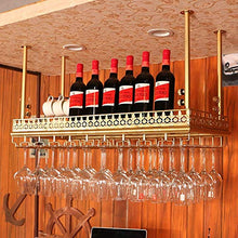 YWYW Portabottiglie portabottiglie Europeo in Ferro battuto portabicchieri da Champagne Adatto per Bar ristoranti cucine (Dorato) (Dimensioni: 60 * 35 cm)