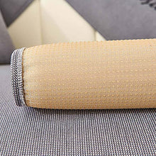 YUTJK Mat sofà di Lino Ricamato Foglia di Acero,Inizio Cuscino del Divano in Tessuto di Copertura del Tovagliolo,Molle Eccellente del Sofà del Copertura della Sedia,Beige_45×45cm(Cuscino/con Anima)