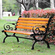 LXLH Panca da Giardino Sgabello da Giardino Panchina da Giardino per Bambini, Sedia da Giardino in ghisa di Alluminio per Il Tempo Libero 2-3 posti, Panca in Legno massello Adatta per l'attesa e