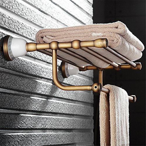 MBYW Portasciugamani Moderno Minimalista Portasciugamani Elegante per Il Bagno di Moda Portasciugamani da Bagno in Rame Europeo con Base in Ceramica  Adatto per Bagno,Cucina, Ufficio o Altri luoghi