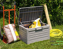 Cassapanca da giardino con capacità di 120 litri, richiudibile, in plastica, misura S, 73 x 50,5 x 46,5 cm