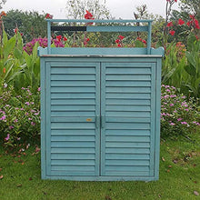 BESTSOON Armadietto da Esterno per Mobili da Giardino Outdoor Locker Governo di immagazzinaggio Balcone Cortile Attrezzo da Giardino in Legno scarpiera Rack Impermeabile Protezione Solare