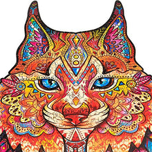 Tisi Puzzle in legno decorativo con lupo e farfalla, tigre, piccolo puzzle a forma di unicità, per adulti e adolescenti, la migliore collezione di giochi per la famiglia (Lynx)