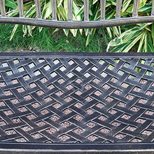 Panchina In Metallo Per Esterni, Panchina Per Mobili Da Esterno Con Braccioli E Schienale, Panca Decorativa Per Portico Con Struttura In Acciaio Ghisa, Adatta Per Cortile Con Prato