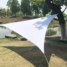 Triangolo vela parasole impermeabile giardino cortile, all' aperto, campeggio, picnic, con corda, bianco