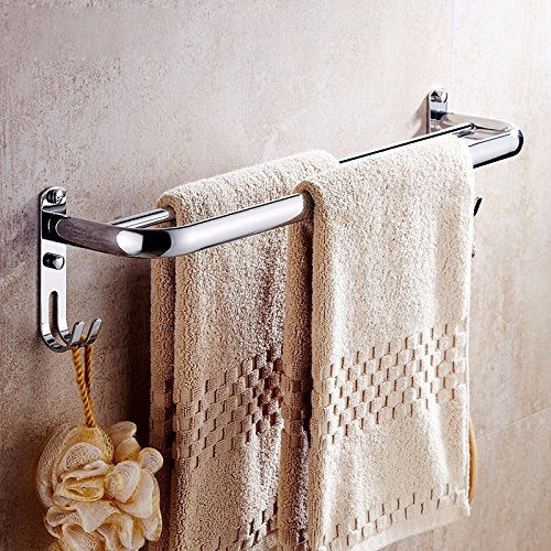 MBYW Portasciugamani Moderno Minimalista Portasciugamani Elegante per Il Bagno di Moda Bagno Spessa Doppio portasciugamani Bagno Doccia mensola Bagno Ciondolo Bagno Asciugamano in Rame Rack Hardware