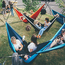 Manica – (doppia amaca in seta per paracadute, 300 x 170 cm, portata fino a 200 kg, con gancio (blu e blu)