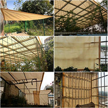 YYQ 8x8m,8x11m Telo Ombreggiante Antistrappo Rete Telone Oscurante Beige Tessuto Ombra Frangivento,con Occhielli,per Serra Terrazzi Orto