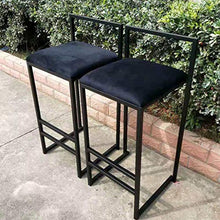 Sgabelli da Bar in Ferro battuto Sedia Seduta Morbida in Velluto e Gambe in Metallo Nero Sgabello da Bar per Il bancone della casa Cucina Pub, Max. 150kg