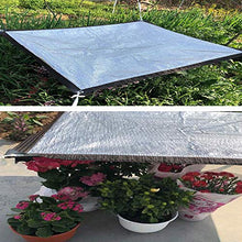 CYY 10x13ft/3x4m Rettangolare Rete Ombreggiante con Occhielli,99% Aluminet Riflettente Resistente Ai Raggi UV/Durevole Impermeabile,Serre Balcone Coperture(Argento)