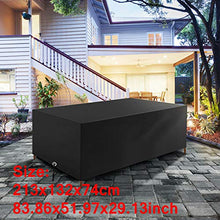 Xinxiu, copertura impermeabile 210D per mobili da giardino, resistente in rattan, copertura per tavolo e sedie, divano, 213 x 132 x 74 cm