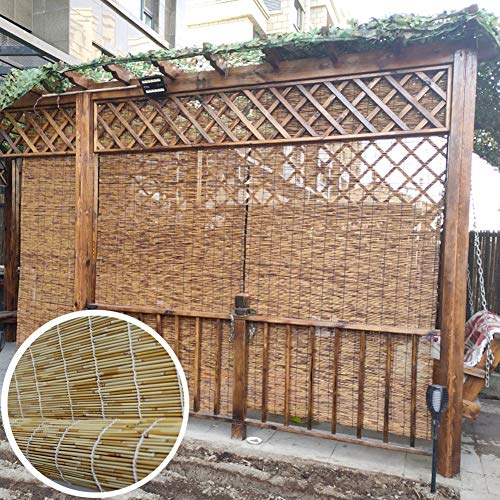 Telo Ombreggiante Paravento per Recinzione Ombreggiante per Tenda da Sole Gazebo Pergolato, Protezione Contro Il Vento/Il Sole del Bordo Naturale del Rullo di Canna, Larghezza 85cm/105cm/125cm/135cm