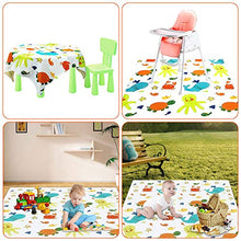 Plartree Tappetino seggiolone bimbi,130 * 130cm Tappeto per il Seggiolone,Seggiolone Play Picnic Mess Mat Tovaglia Neonato Salva Pavimenti Tappeto Antispruzzo Lavabile Impermeabile