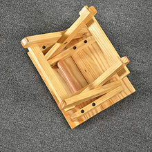 Sgabello pieghevole, portatile in legno, per uso domestico, quadrato, in bambù, pieghevole, per soggiorno, bagno, camera da letto, giardino