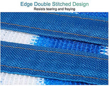 Telo Ombreggiante, Telo da Sole con Retina di Protezione Solare al 90%, Retina Resistente ai Raggi UV con Bordo nastrato e Occhielli (Blu Bianco) (Size : 2m x 4m)