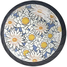 Disegnato a mano Lily Pattern Yellow Pomelli per Porta Set di 4 Pomelli per Mobili Manopole per Cassetti Cucina Armadio Vetro