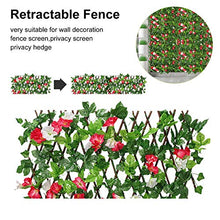 Recinzione Del Giardino Recinzione Foglia Verde Recinzione A Traliccio Retrattile Espandibile , Siepe In Legno Con Foglie Di Fiori Artificiali , Paravento Per Decorazione Da Giardino Paravento Per