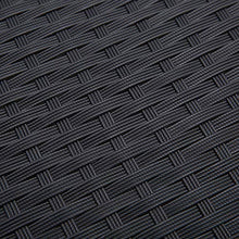 Outsunny Set 4 Pezzi Salotto da Esterni con 2 Sedie, Divano e Tavolino | Mobili da Giardino in Rattan e Acciaio Nero