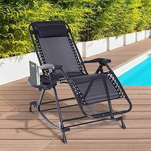 CDFCB Sedie a Sdraio reclinabili 2 in 1 Regolabile Zero Gravity reclinabile Sedia a Sdraio Sedia da Spiaggia Giardino Sedia a Dondolo Sedia a Dondolo Pieghevole Sedia a Sdraio con poggia