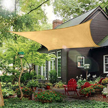 ZHAO Tenda parasole rettangolare da giardino Balkonund traspirante tessuto HDPE idrorepellente e antivento protezione solare 3 x 3 m (dimensioni: 5 x 5 m)