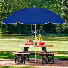 SPRINGOS Ombrellone da spiaggia con funzione ribaltabile, colore blu navy, altezza massima: 175 cm, diametro 160 cm, ombrellone da giardino blu scuro grande (blu scuro)