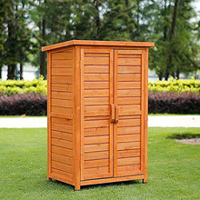 BESTSOON Armadietto da Esterno per Mobili da Giardino Attrezzo Esterno Governo di Legno Impermeabile Locker Balcone Toolbox Garden Storage Box Patio Governo di immagazzinaggio