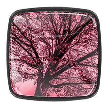 Bella immagine rosa di un albero enorme Pomelli per Porta Set di 4 Pomelli per Mobili Manopole per Cassetti Cucina Armadio Vetro