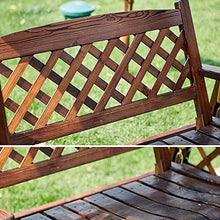 DGHJK Sedia a Dondolo da Esterno per 3 Persone, Sedia a Dondolo per Veranda in Legno Sedia a Dondolo da Esterno Adatta per Patio, Giardino, Bordo Piscina, Balcone