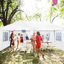 TOOLUCK Gazebo 3x6m Tende per Eventi Gazebo da Giardino Impermeabile Pop up Gazebo con 6 Pareti Laterali, per Giardino, Picnic, Spiagge, Feste (3x6m, Bianco)