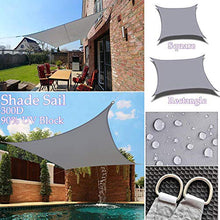 Tenda A Vela Parasole Rettangolare, HDPE Traspirante UV Block Protezione Esterna Trasferimenti su Tela di Canapa Ombra Sun per Giardino Patio Pergola Balcone Patio,Grigio,2X1.8m