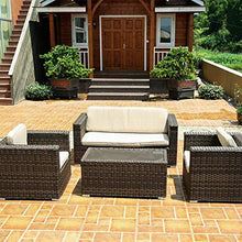 Tavolo in vimini in rattan mobili in patio e set sedia, Grande rattan Garden Sofà Mobili da giardino Mobili da giardino in rattan Set di mobili da giardino Set di tavolino da caffè tavolino da caffè P