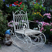 AAGYJ Sedia da Giardino Singola, panchina da Giardino Antica in Metallo, panchina in ghisa, Sedile per Sedia da Parco, sedie a Sdraio per Patio, Decorazione di mobili da Giardino per Esterni