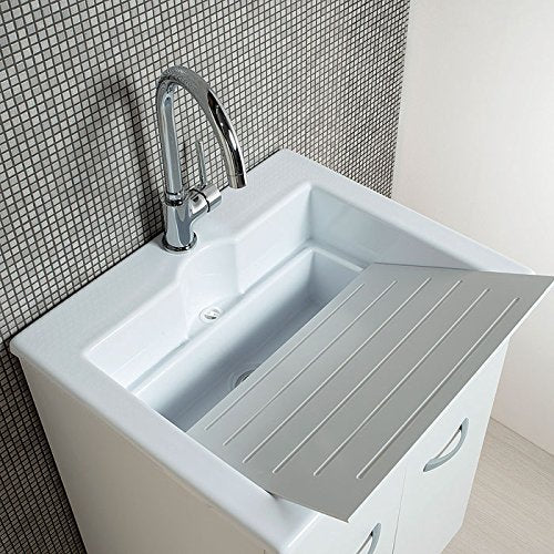 Elle emme Ci Mobile lavanderia con lavabo Zeus in ABS doppio uso 60x50