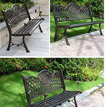 LXLH Panca da Giardino Sedile Sedia da Giardino Panchina da Esterno Sedia da Esterno in Ferro battuto per comunità Sedia da Giardino in pressofusione di Alluminio retrò Sedia da Parco Sedia da pa