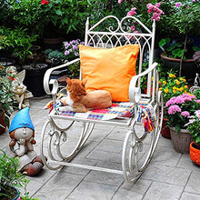 AAGYJ Panchina da Giardino, sedie da Giardino in Metallo, Sedia da Giardino Antica con Struttura in ghisa, Sedia a Dondolo da Giardino, idilliaca Poltrona pigra per Prato, Veranda, Giardino