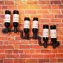 LHQ-HQ Wine Holder Wine Rack Ferro battuto a Parete Wine Rack Sicuro e Stabile Antiscivolo Holder Wine Rack Decorazione Domestica Vino Bagagli - 6 Bottiglie