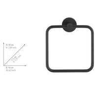WENKO Portaasciugamani ad anello Bosio nero opaco acciaio inossidabile - Portasalviette, Acciaio inossidabile, 16 x 18 x 5 cm, Opaco