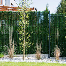 FairyTrees Copertura per Recinzione, Tenda da Giardino, Copertura per mascheratura, siepe Artificiale GreenFences, Imitazione di Pino, Colore Verde Chiaro, PVC, Altezza 150cm, 1m