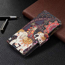 Miagon 9 Slot per Schede Custodia per Xiaomi Redmi 9A,Colorato Cerniera Portafoglio a Libro in PU Pelle Flip Cover Kickstand Magnetica Case Antiurto,Elefante Fiore